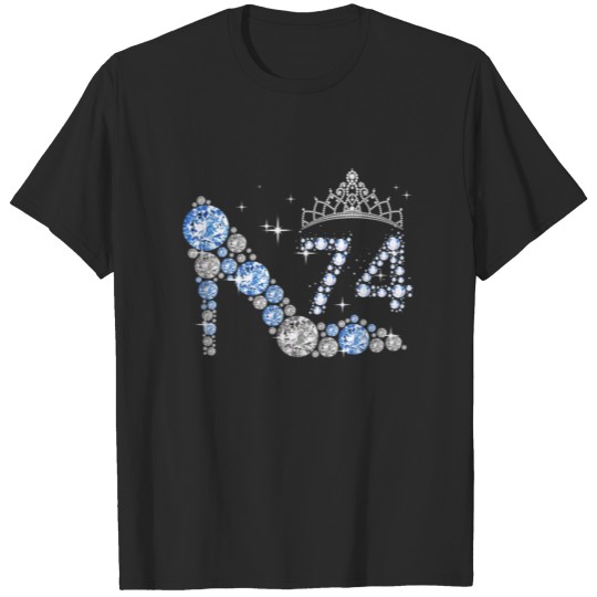 Discover Mb 74Th Birthday Diamond High Heels Crown Sparklin T-shirt