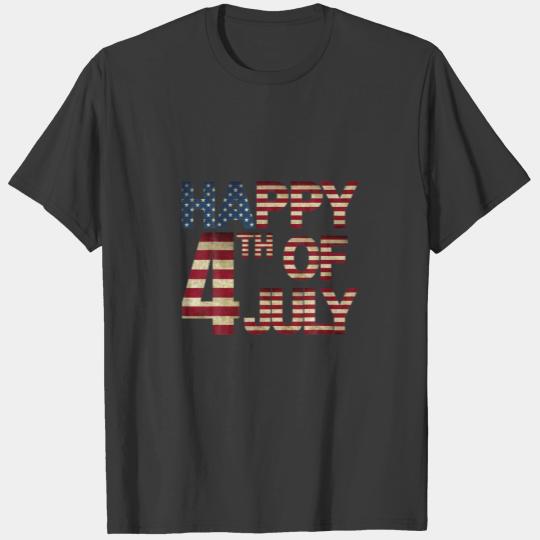 Happy 4Th Of July American Flag Stars Stripes Sayi T-shirt