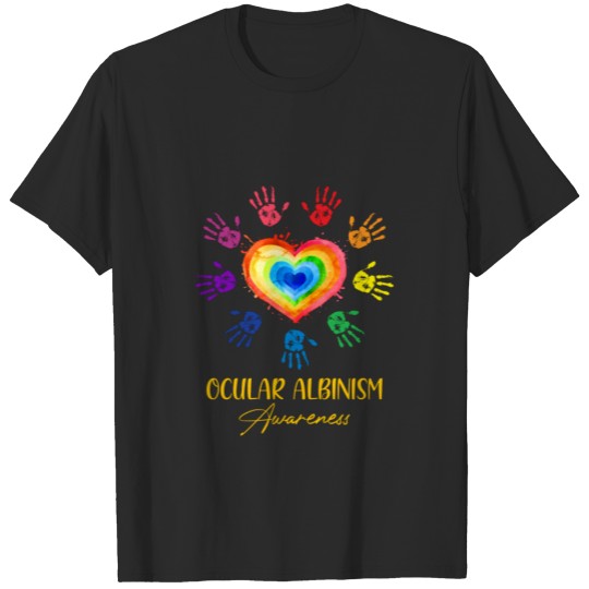 Discover We Wear Rainbow Heart For Ocular Albinism Awarenes T-shirt