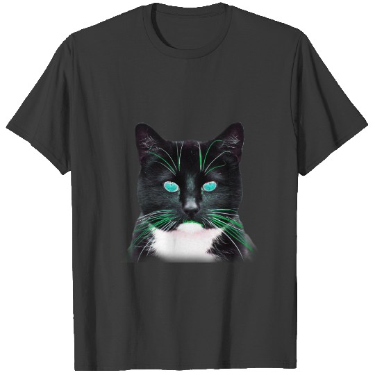 Turquoise Green Eyed Cat T-shirt