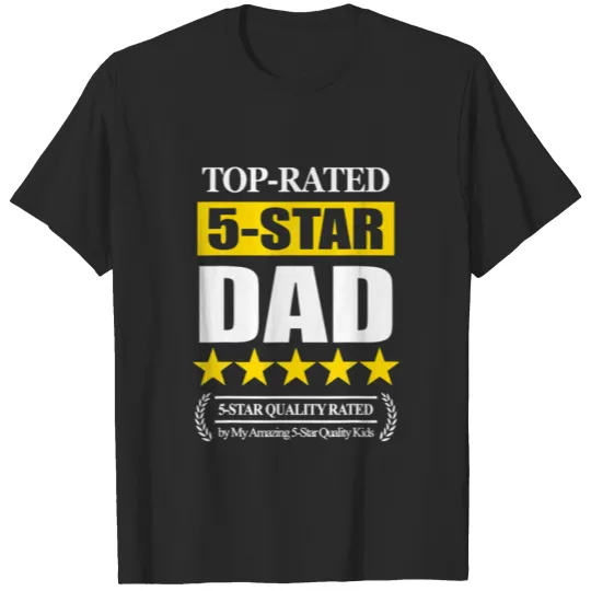 Discover Mens 5-Star Dad Funny Father's Day Birthday Gift F T-shirt
