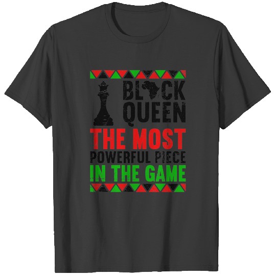 Black Queen Most Powerful Chess African American T T-shirt