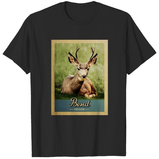 Bend Oregon Vintage Travel Deer T-shirt