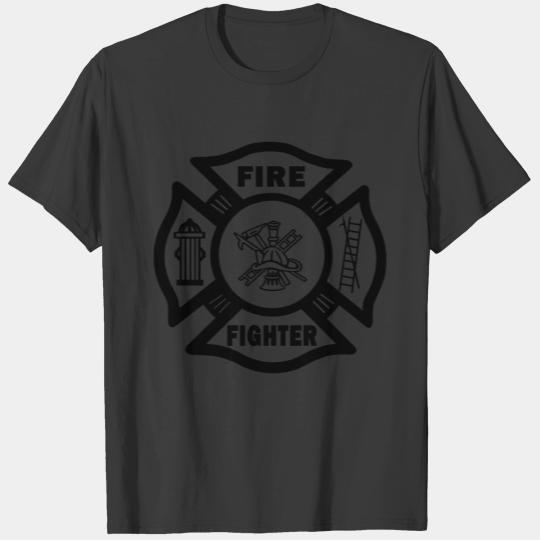 A Female Firefighter Tattoo T-shirt