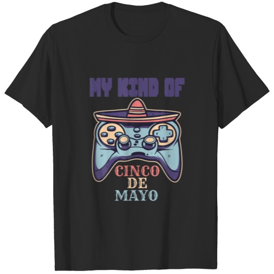 Gamers Funny Five By Mayo Mexican Hat Joystick Co T-shirt