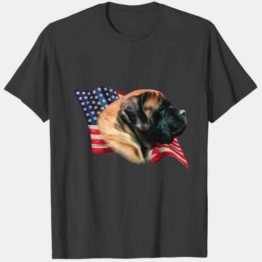 Mastiff (apricot) Flag T-shirt