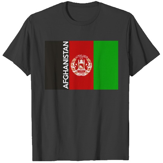 afghanistan country flag symbol name text T-shirt