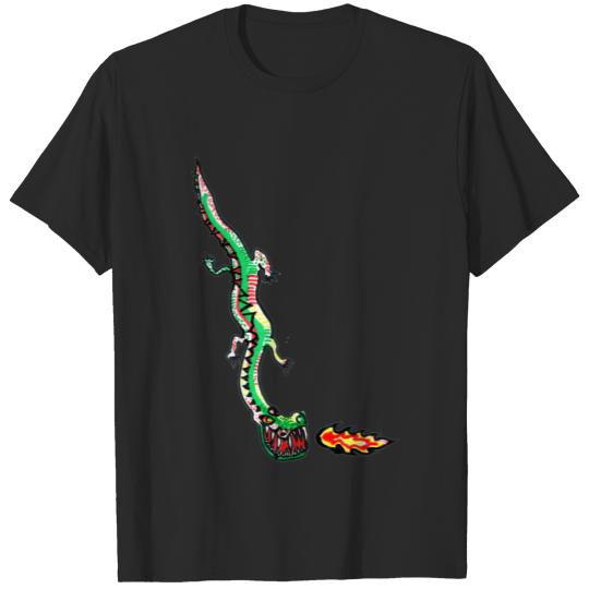 Discover Fearsome Dragon Doodle Art T-shirt