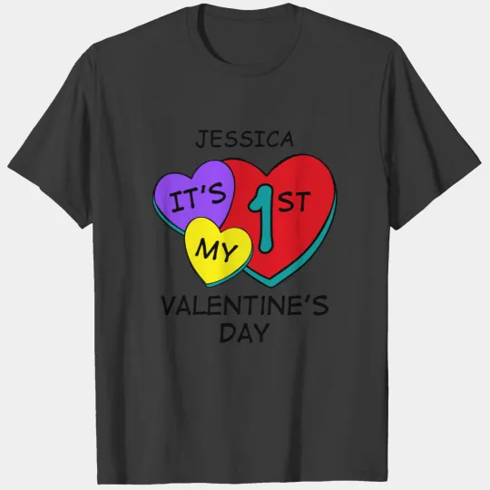 1st Valentine's Day Hearts Infant T-shirt