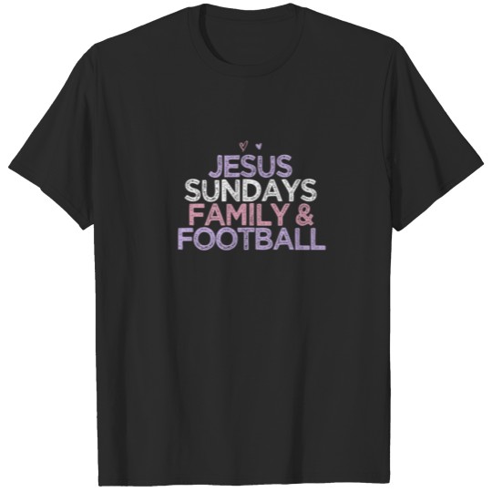 Discover Colored Hearts Mom Funny Jesus Sundays Family T-shirt