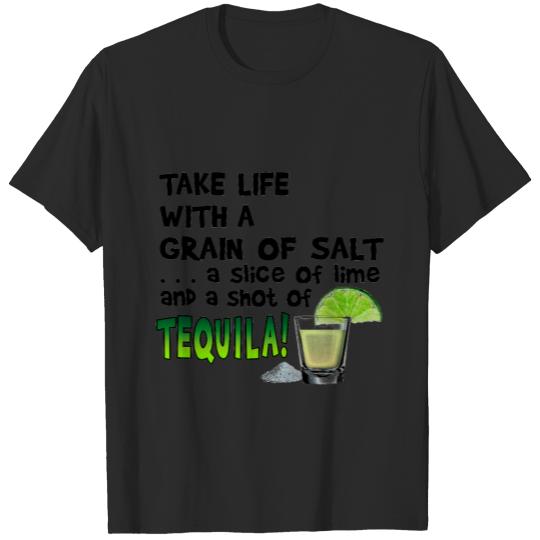 Discover Life, Lime, Salt, TEQUILA! Cocktail Humor T-shirt
