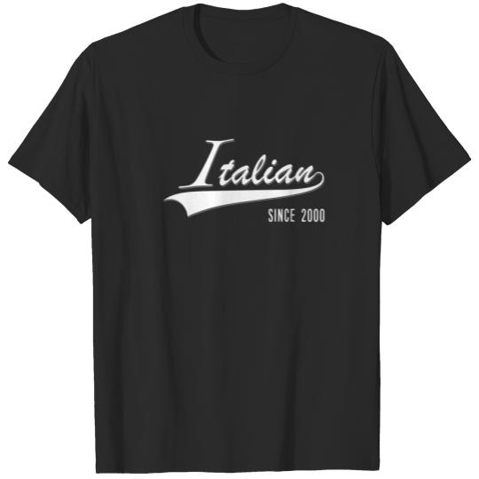 21St Birthday Gift Italian Since 2000 21 Years Bor T-shirt