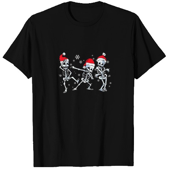 Dancing Skeleton Christmas Spooky Funny Christmas T-shirt