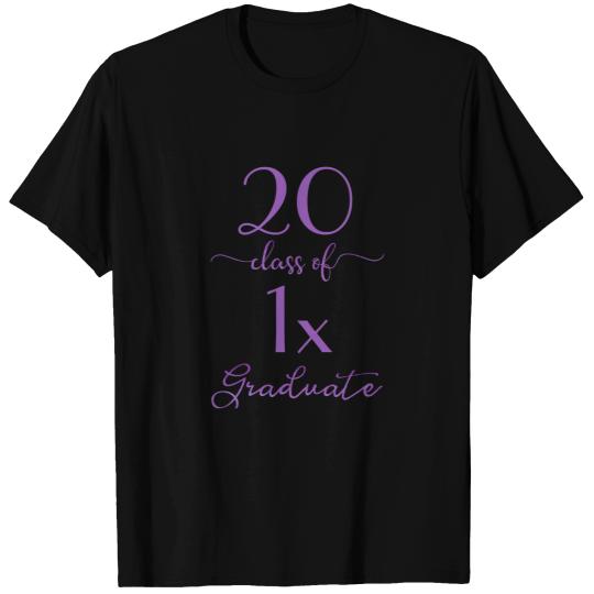 Violet Script Class Of 2022 Custom Year Graduate T-shirt