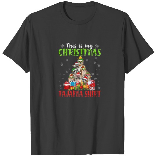 This Is My Christmas Pajama Shih Tzu Dog Puppy Lov T-shirt