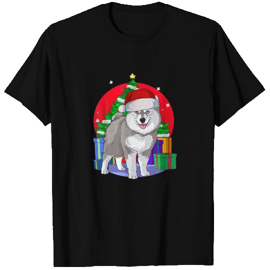 Pomsky Dog Santa Christmas Tree Decor T-shirt