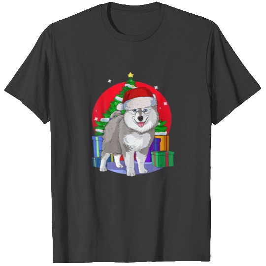 Pomsky Dog Santa Christmas Tree Decor T-shirt