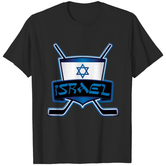 Discover Customizable Back Print Israel Ice Hockey T-shirt
