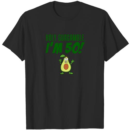 Discover Holy Guacamole I'm 50 Cartoon Avocado T-shirt