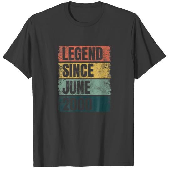 21St Birthday Graphic Age 21 Years Legend Since Ju T-shirt