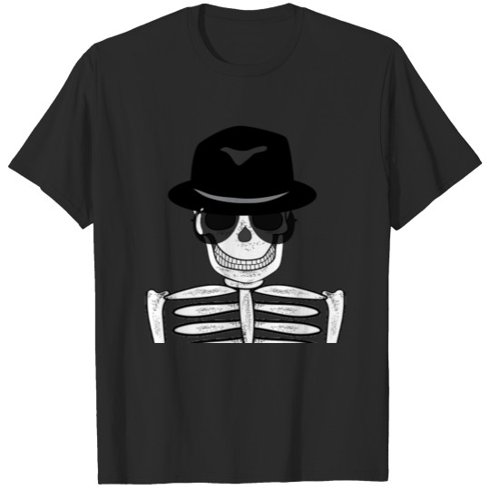 Discover Skeleton sunglasses skull ghost art polo T-shirt