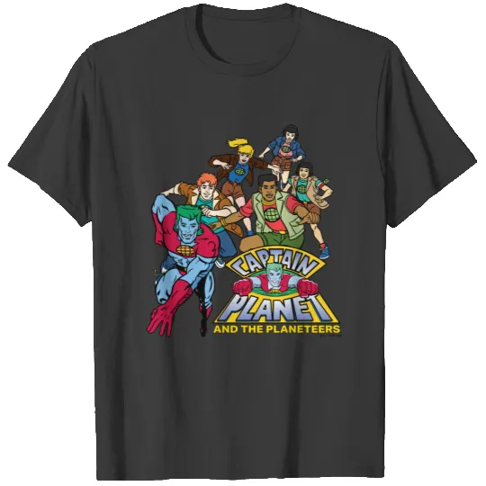 Captain Planet & the Planeteers Group Logo Graphic T-shirt