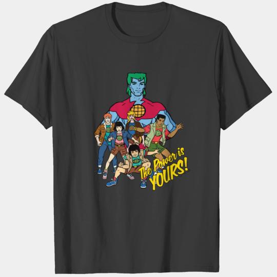 Captain Planet Group Graphic - The Power Is Yours! T-shirt