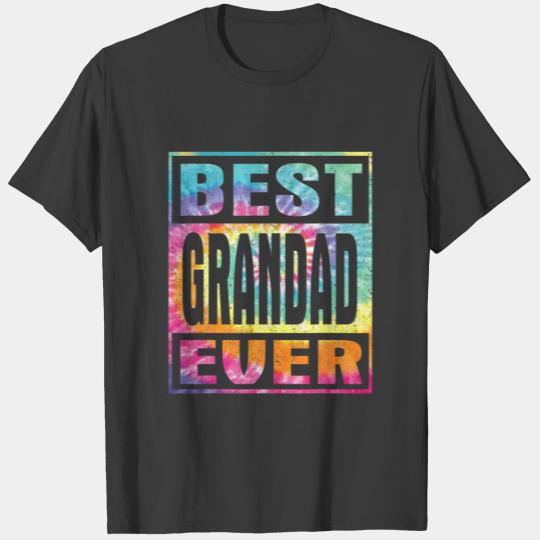Best Grandad Ever Vintage Tie Dye Funny Fathers Da T-shirt