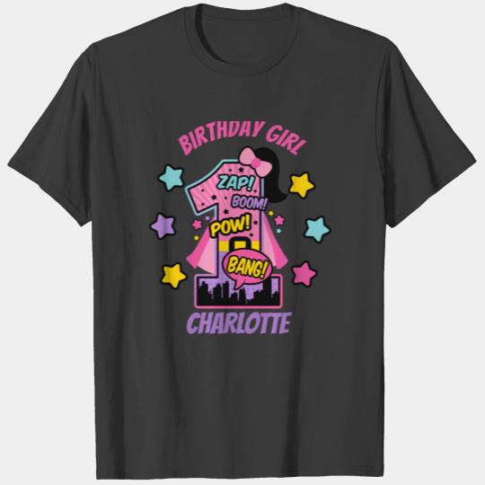 Superhero First Birthday Super Girl T-shirt