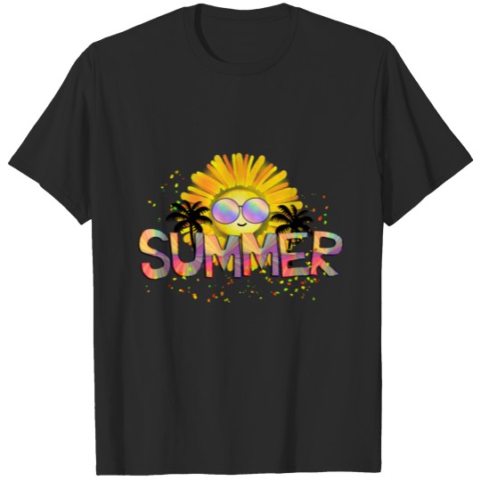 Discover Summer quotes colorful funny sun glasses tree polo T-shirt