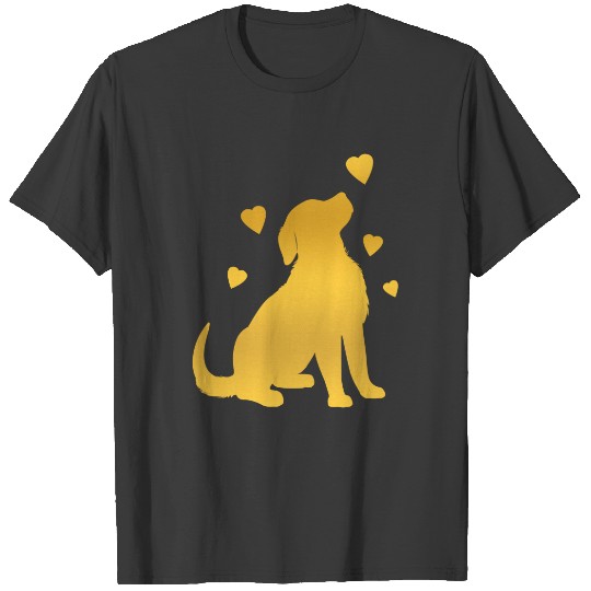 Golden Retriever with Hearts Sweat T-shirt