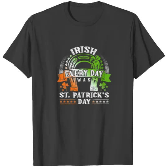 St Patricks Day Outfit Men Women Ireland Flag T-shirt