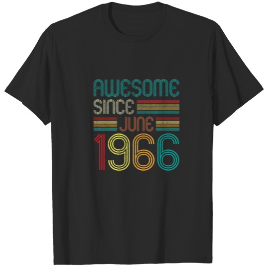 Discover Awesome Since June 1966 56 Years Old 56Th Birthday T-shirt