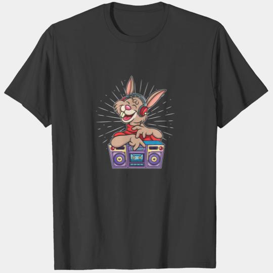 Funny DJ Music Easter Sunday Dress Bunny Costume E T-shirt