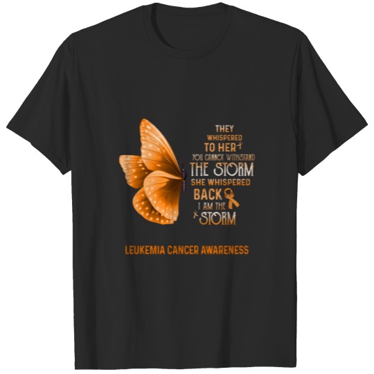 I Am The Storm Leukemia Cancer Awareness Butterfly T-shirt