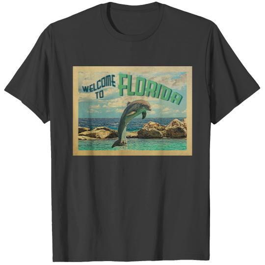 Welcome To Florida Dolphin Vintage Travel T-shirt