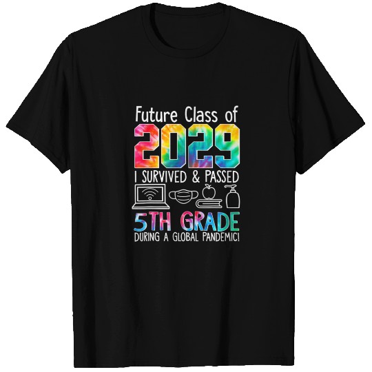 Colourful Class Of 2029 Fifth Grade Graduate Stude T-shirt