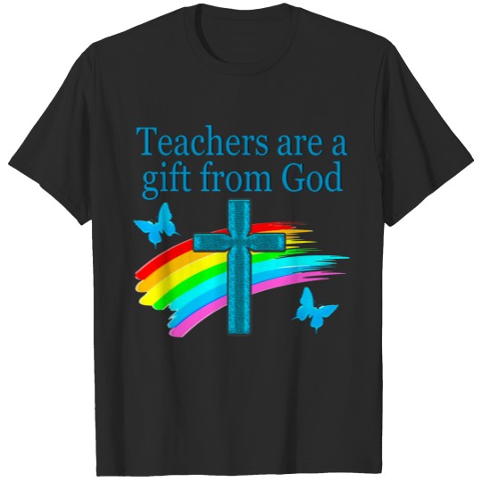 CHRISTIAN TEACHER CROSS AND BUTTERFLY DESIGN T-shirt