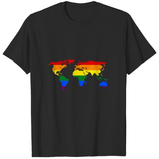 Discover rainbow-world-map-1192306_1920 polo T-shirt