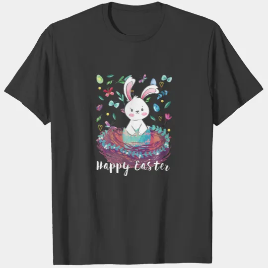 Cute Bunny With Easter Celebration Quotes T-shirt