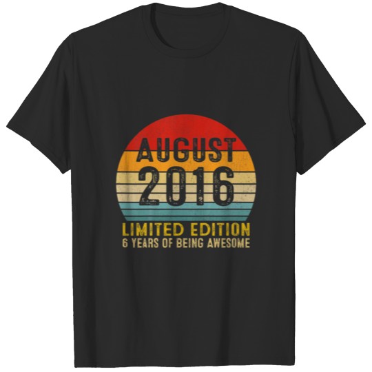 Discover Kids August 2016 6 Years Of Being Awesome Vintage T-shirt