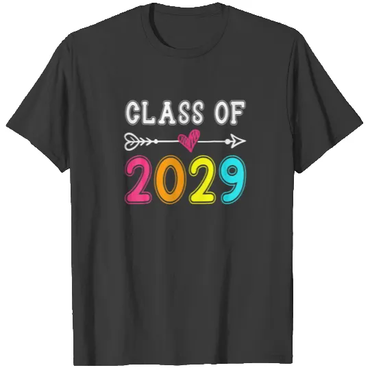 Class Of 2029 Senior 2029 Grow With Me School Grad T-shirt