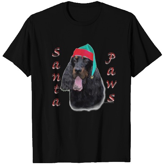 Gordon Setter Santa Paws T-shirt