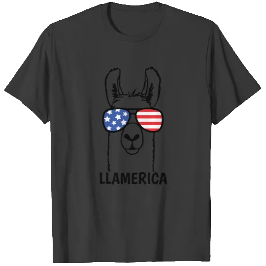 Llamerica, Funny Lllama kids , 4th of July T-shirt