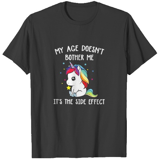 Discover Unicorn Lover My Age Doesn't Bother Me It's The Si T-shirt