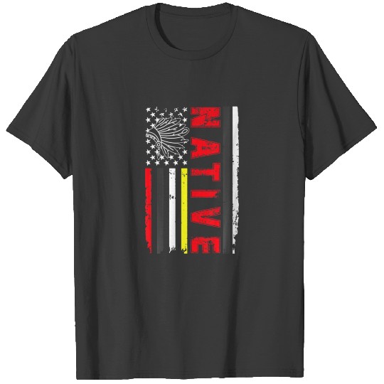 Native American Day Vintage Flag USA Native Americ T-shirt