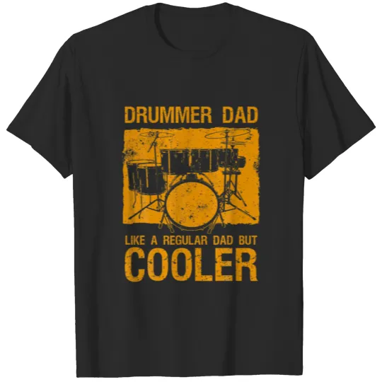 Best Drummer Dad Art For Men Father Music Drums Se T-shirt