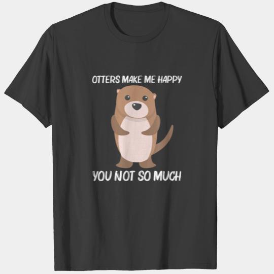 Discover Funny Otter For Men Women Aquatic Pup Weasel River T-shirt