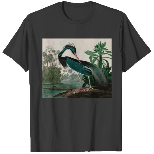Louisiana Heron Birds of America Audubon Print T-S T-shirt