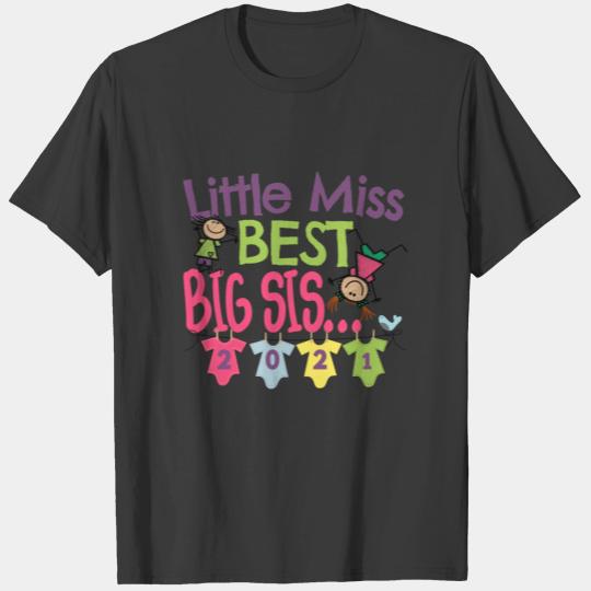 Big Sister - Little Miss Best Big Sis 2021 T-shirt